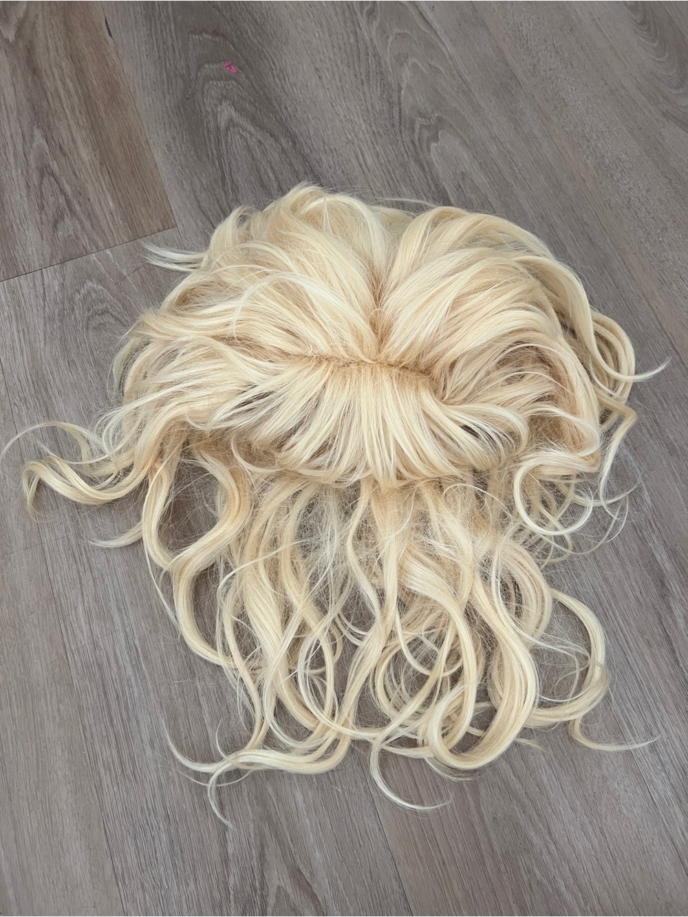 Blonde curly long hair wig